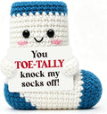 Belatelove Funny Gifts for Men Women, Handmade Crochet Sock Doll, Cute Birthday Gift for Dad, Mom, Sock Lovers, Best Friend, Coworker, Anniversary