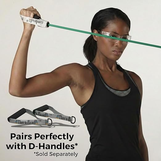 THERABAND Latex Resistance Tubing, Green, Heavy, Level 3, 25 ft Roll, Professional Grade for Upper and Lower Body Workouts, Cut-to-Length, Color-Coded Resistance Levels