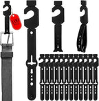 Geelin 100 Pack Belt Hanger Black Plastic Belt Hangers, Tie Hangers Bulk for Men, Closet Organizers, Storage, Retail