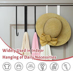 12 in Wreath Hanger for Front Door 2 Pack Black Wreath Hangers Over The Door Wreaths Hanger Hook Hangers Sturdy Hanging Hooks Christmas Fall Halloween Wreaths Decorations Wide