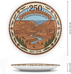 250th Anniversary Decorative Plates 8 Inch Patriotic Decorations Nature Theme Commemorative Plates with Stand Memorial Day 4th of July Veterans Day Home & Office