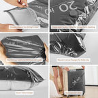 Vacuum Storage Bags for Travel with Wireless Rechargeable Air Pump, 12 Pack Travel Essentials Space Saver Compression Bag for Luggage, Suitcase, Backpack, Vacuum Seal Bags for Home Storage Clothing