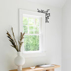 Urbraneco Floral Window and Door Corner Accent Leaf Corner Topper Decor Metal Hanging Decor for Door Corner