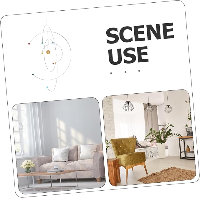 Atom Hanging Mobile Modern Wind Chime Space Science Model Educational Decor for Classroom and Home Hanging Mobile for Adults and Kids