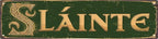 Vintage Irish Slainte Cheers Metal Sign 4x16 In Retro Beer Wall Decor For Man Cave Bar And Home Metal Outdoor Decor