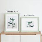 Egofine 11x14 Picture Frames Set of 4, Made of Solid Wood Covered by Plexiglass 5x7 and 8x10 with Mat or 11x14 without Mat, for Table Top Display and Wall Mounting Photo Frame Rustic Green