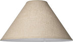 Empire Lamp Shade Fine Burlap Beige Large 6" Top x 21" Bottom x 13.5" High Spider Fitting with Replacement Harp and Finial