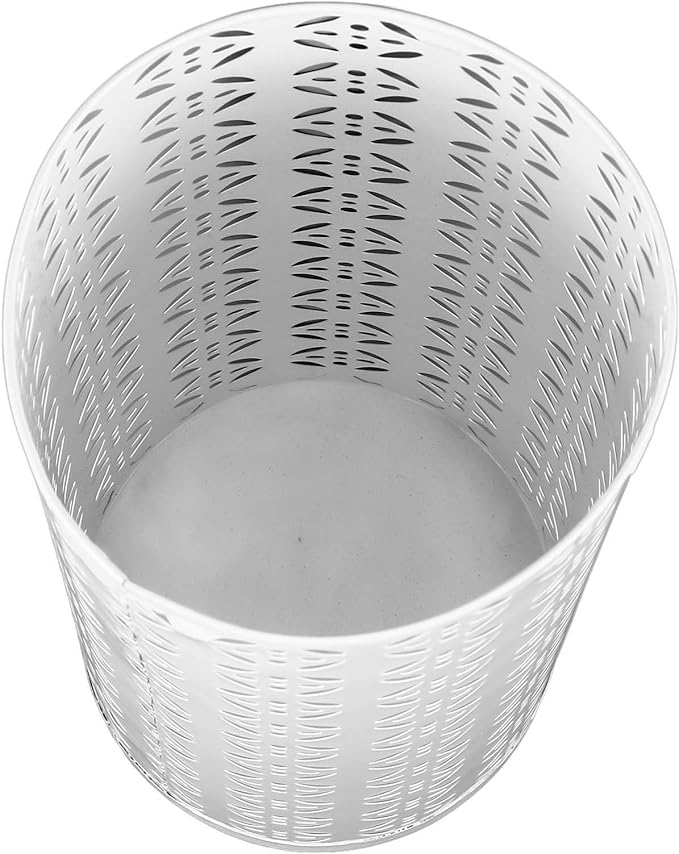 Fabater Umbrella Stand, Metal Umbrella Holder, Indoor Umbrella Rack Organizer with Hollow Design, Umbrella Storage for Entryway, Office, Home (White)