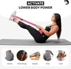 DMoose Fitness Fabric Resistance Bands for Full Body Exercises - Non-Slip Thick Cloth Stretch Band for Squats, Lunges & Bicep Curls - Long Resistance Bands for Working Out - Booty Band for Men & Women