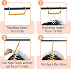 Mr. Pen- Space Saving Hangers for Clothes, 8 pcs, Autumn Colors, Plastic Multi Clothes Hangers Space Saving, 5 Slots, 360° Rotating Hooks