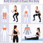 Sportneer Resistance Bands for Working Out: Pull Up Bands 5-130lb 5 Levels Exercise Bands Workout Bands Set with Handles & Door Anchor Pull Up Assist Bands for Men Women Resistance Training