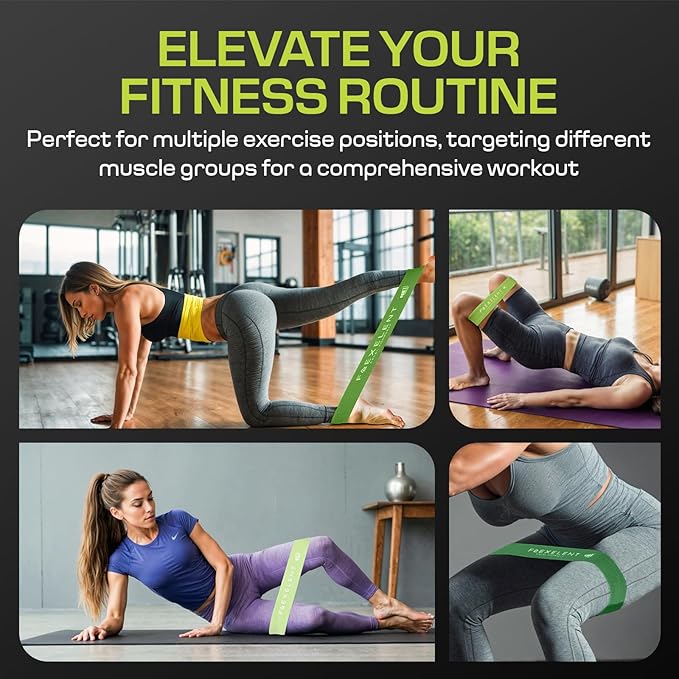 Fabric Resistance Bands for Working Out – 5 Strength Levels from Extra Light to Extra Heavy – Thick Workout Bands for Legs, Glutes, HIPS, Stretching, Strength Training with Storage Bag