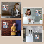 Acrylic Brochure Pamphlet Holder, 2 Magazine Holders and 4 Pamphlet Holders, Clear Brochure Display Holder Wall Mount, Trifold Flyer Rack, Literature Storage Rack for Home, Office, Waiting Room