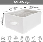 GRANNY SAYS Jean Organizer for Closet, Clothes Drawer Organizer, Pants Organizer, Wardrobe Clothes Organizers, Clothes Storage Bins, Drawers for Sweater, T Shirt, Beige, 6-Pack