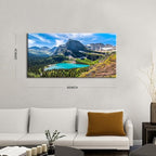 Glacier National Park Wall Art Saint Mary Lake Landscape Canvas Wall Decor Mountain Scenery Pictures Prints Painting Modern Nature Photography Artwork for Living Room Bedroom Home Decorations 20x40"