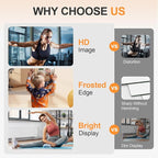 Hasipu Home Gym Mirror, 67"x28" Each, 2-Pack Frameless Wall Mounted Mirrors with Glass Clamps & 1 Aluminum Rail, Large Body Mirror for Home Gym, Yoga Studio, Bedroom, Silver Tempered Glass