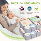 Lifewit Nursery Drawer Organizer for Clothes 12 Pack, Certified Child-safe Dresser Drawer Divider Storage Bins, Foldable Clothing Storage Basket for Baby Clothes/Underwear/Sock/Diaper in Closet