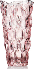 CEMABT Glass Vases for Flowers, Unbreakable 3.4 lb Morden Vases for Tables Centerpieces, Vintage and Clear Rose Large Vases Christmas Thanksgiving Gifts, Pink