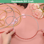 M METERXITY 12-Pack Dream Catcher Rings,3.9 Inch Metal Round Shape Macrame Wreath Floral Ring Hoop for Home/Valentine/DIY Craft/Wedding/Wall Hanging Decorations [White Silver]