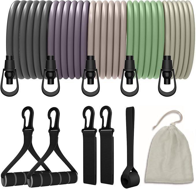 VEICK Resistance Bands, Exercise Bands, Workout Bands, Resistance Bands for Working Out with Handles for Men and Women, Exercising Bands for Fitness Weights Work Out at Home