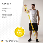 THERABAND CLX Resistance Band with Loops, 5-Foot Non-Latex Exercise Band for Mobility, Rehab, Stretching & Home Workouts, Color-Coded Resistance Levels
