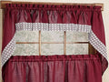 Kitchen Curtains for Windows ✅ 40+ Styles & Colors ✅ Swag, Valance, Tier Sets & Panels ✅ Cafe Curtains for Farmhouse, Rustic, Modern Décor, Salem Burgundy, Swag