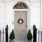 Halloween Door Decorations Cute Halloween Ghost Wreath Welcome Hey Boo Wood Hanger 12x12 Inch Farmhouse Holiday Wall Hanging Decorations for Home Porch Indoor Outdoor Party Supplies