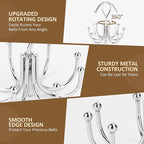 ZEDODIER Belt Hanger, Belt Organizer for Closet, Keeping Belts Visible and in Good Condition, Hanging Tie Rack Holder, Closet Organizers and Storage, Silver