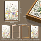 BINCUE Large Framed Floral Canvas Wall Art Colorful Wildflower Pictures Wall Decor Wildflower Artwork Flowers Pictures Floral Home Decor for Living Room Bedroom Office Farmhouse 16x24 Inches Set of 3 Gift