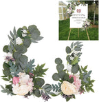 2pcs Top ABS Hanging Flower Swags - Lifelike Artificial Decorative Arch Flowers for Wedding, Party, Photography & Outdoor Events
