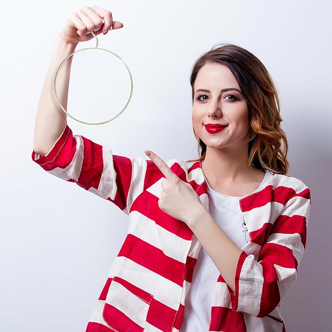 Round Clothes Hangers Metal Scarf Organizer Circular Holder for Closet Storage Home Laundry Accessories 10.03X7 Inch