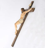 BC Catholic Crucifix Wall Cross, 20.75"H Large Jesus Christ Inspirtional Home Décor, Devout Gift, Renaissance Sculpture Handmade by Buildclassic