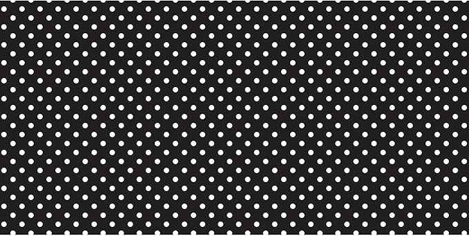 Fadeless Bulletin Board Paper, Fade-Resistant Paper for Classroom Decor, 48” x 50’, Classic Dots-Black & White, 1 Roll
