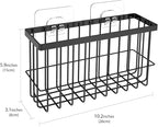 Umbrella Stand Wall Mount - Metal Wire Storage Rack for Entryway, Door & Office - Space Saving Adhesive Organizer Holder for Long & Short Umbrellas, Walking Canes - No Drill Install (Black)