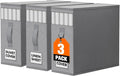 WOWBOX Sheet Organizers and Storage,Closet Bed Sheet Organizer Under Bed Storage and Organization with Label Cards & Clear Window for Bedding Sheets,Duvet Covers,Blankets (3 Pack，Gray)