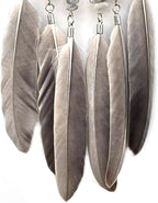 Car Rear View Mirrior Hanging Accessories Gray Dream Catcher Small, Crystals Stones Feather Pendant Interior Rearview Mirror Decoration