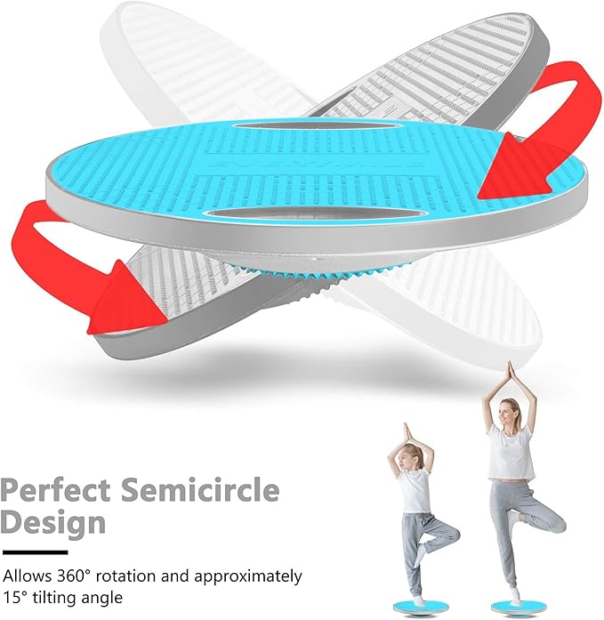 EVERYMILE Wobble Balance Board, Exercise Balance Stability Trainer Portable Balance Board with Handle for Workout Core Trainer Physical Therapy & Gym No-Skid Surface