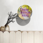 Personalization Decorative Plate Holder, 8inch, Custom Photo Text Round Display Plate, Handmade Ceramic Ornament, for Wall Hanging Living Room Bathroom Decor Gift