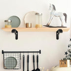 Small Shelf and Rod Brackets, 4 Pcs Closet Shelf & Rod Brackets Wall Mounted 5.9 inches, Heavy Duty Closet Shelf Bracket with Rod Holder, Closets Shelves Support Bracket with Screws