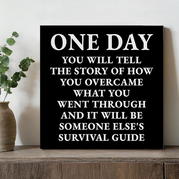 Inspirational Quotes Wall Art Decor, Black Office Decor for Men, Motivational Success Canvas Painting Positive Affirmations Posters Artwork for Home Office (8 X 8 Inches, Framed)