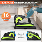 2025 Under Desk Elliptical Machine, Electric Ellipse Leg Exerciser Pro As Seen On TV with 16 Adjustable Speed, Quiet and Fully Assembled with Remote Control & Non-Slip Foot Straps White New