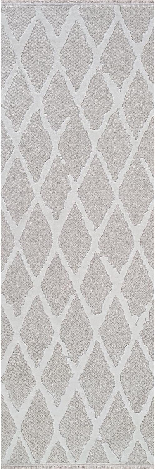 Modern Indoor Rug Diamond 2x7 Area Rugs for Living Room Luxury Kitchen Bedroom Durable Soft Geometric Durable Low and High Pile Stain Resistant Non Shedding Area Carpet 2x7