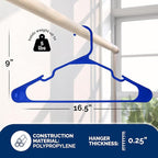 Plastic Hangers 50 Pack - Space Saving Clothes Hangers, Made in USA, Durable & Strong Plastic Shirt & Coat Hanger with Notches & Shoulder Grooves, Non-Slip Clothing Hangers | Royal Spice