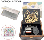 Pursuestar Wind Up Music Box - Dreaming, Vintage Engraved Wood Mechanism Musical Gifts for Mother's Day Valentine's Day Anniversary Christmas Thanksgiving