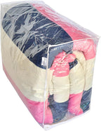 Clear Vinyl Storage Bags with Zipper 24x20x11 Inch, Clothes Bag Organizer, Space Saver PVC Comforter Clear Storage Bags for Blanket, King Size Pillows Storage,Linen Storage (3 Pack)