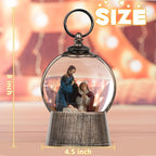 Nativity Snow Globe Christmas Snow Globe Lantern, Light up Nativity Sets for Christmas Indoor Decor, Silent Night Music with Swirling Glitter, USB Powered & Battery Nativity Scene Holy Family