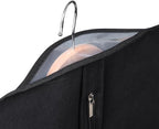 Univivi 5 Pack Garment Bags for Hanging Clothes, 60 Inch Dress Cover with Clear Window and ID Card Holder, Breathable Full Zipper Dust Cover for Dresses, Coats, Jackets