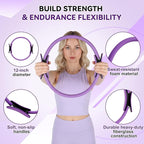 LiKiLiKi Pilates Ring and Ball Set, Home Pilates Equipment for Women with Resistance Bands, 12'' Magic Circle, 9.8'' Ball, for Strength, Toning and Flexibility, Fitness Essentials Starter Accessories