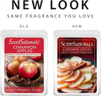 ScentSationals Cinnamon Apples Scented Wax Melts - Apple, Cinnamon, & Brown Sugar, 10oz (24 Cubes)