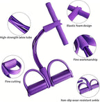 21 Fitness Resistance Bands-4 Tube Pedal Ankle Puller - 2023 New Sit up Leg Stretch Rope Exercise Bands with Handles, Stretching Workout Fitness Bands for Arm Weights Exercise Equipment